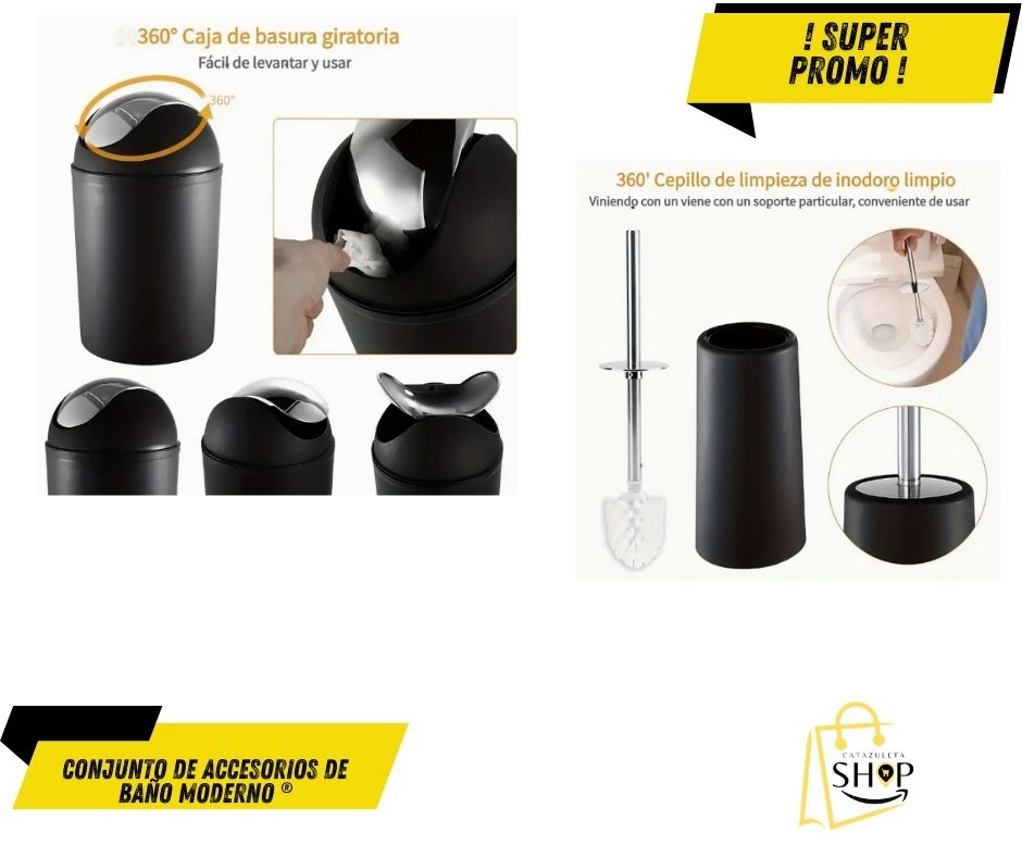 Conjunto de Accesorios de Baño Moderno ®