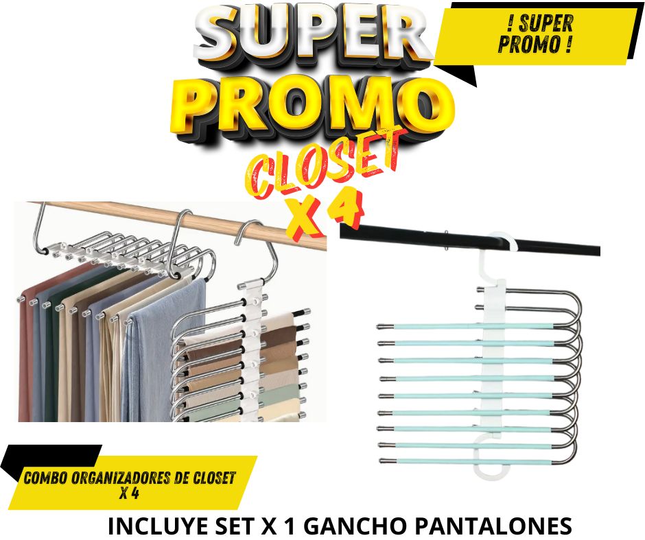 Combo Organizadores de Closet x 4 ®