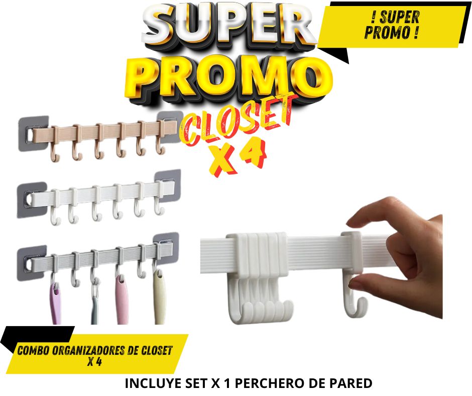 Combo Organizadores de Closet x 4 ®