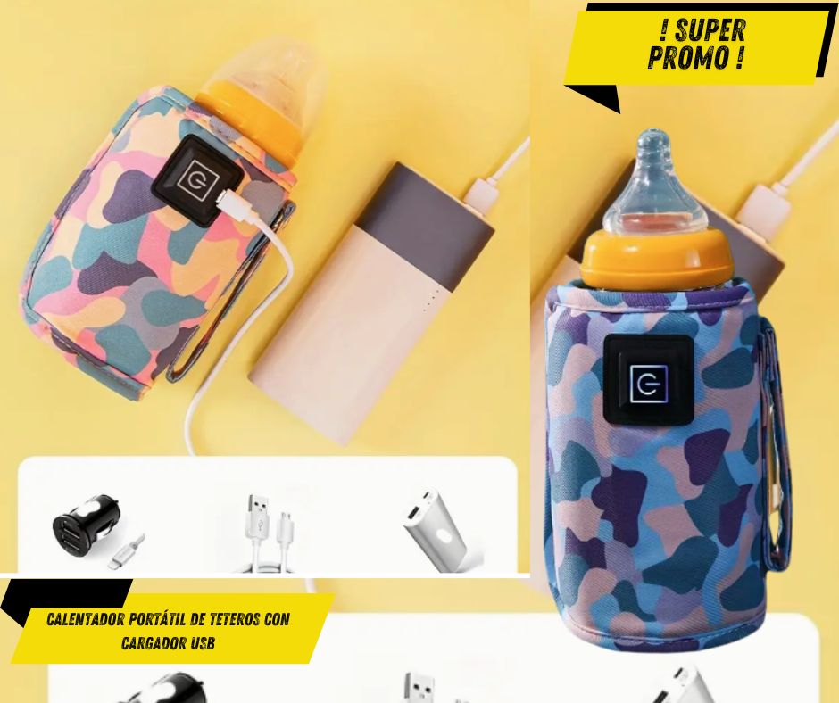 Calentador Portátil de Teteros con Cargador USB®