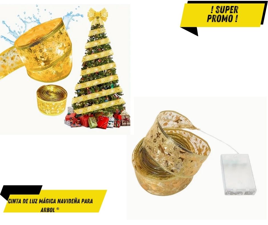 Cinta de Luz Mágica Navideña para arbol ® Incluye Baterias