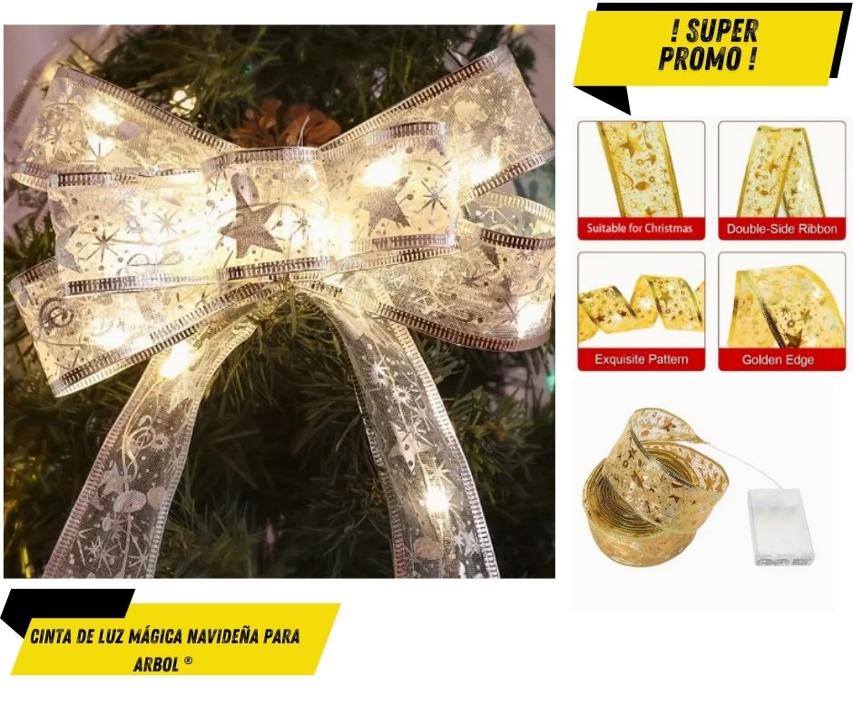 Cinta de Luz Mágica Navideña para arbol ® Incluye Baterias