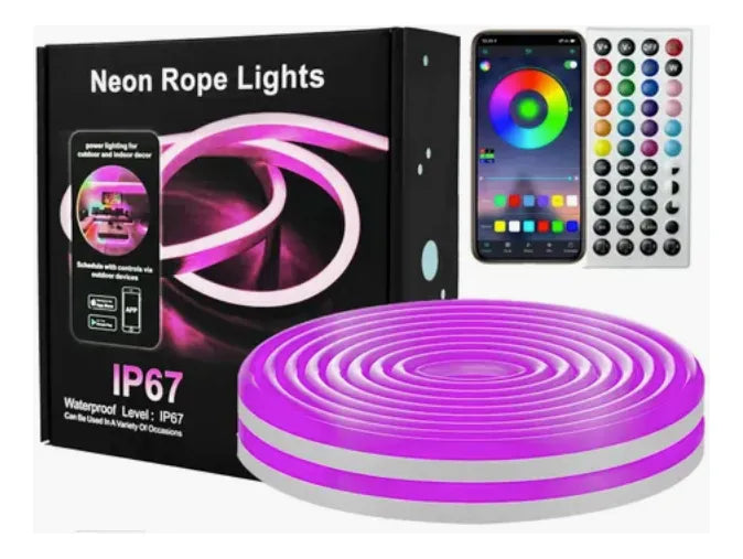 Manguera LED Neón 10 m Exterior – Multicolor, Impermeable y Rítmica®