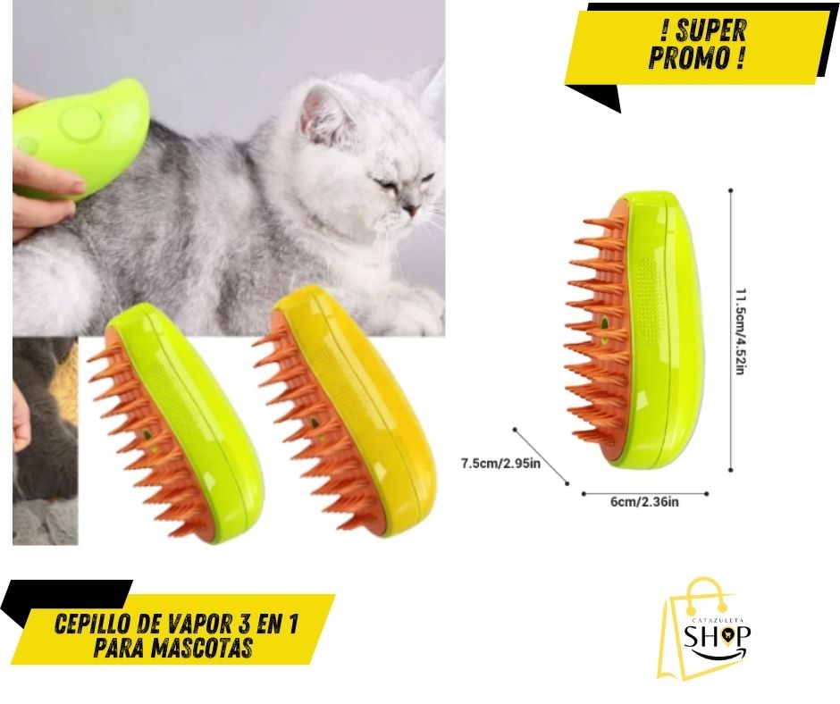 Cepillo de Vapor 3 en 1 para mascotas ®
