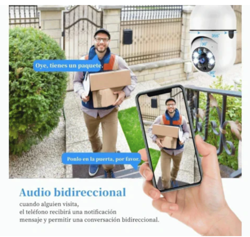 Cámara de Seguridad Wifi Tipo Bombillo - HD 1080P