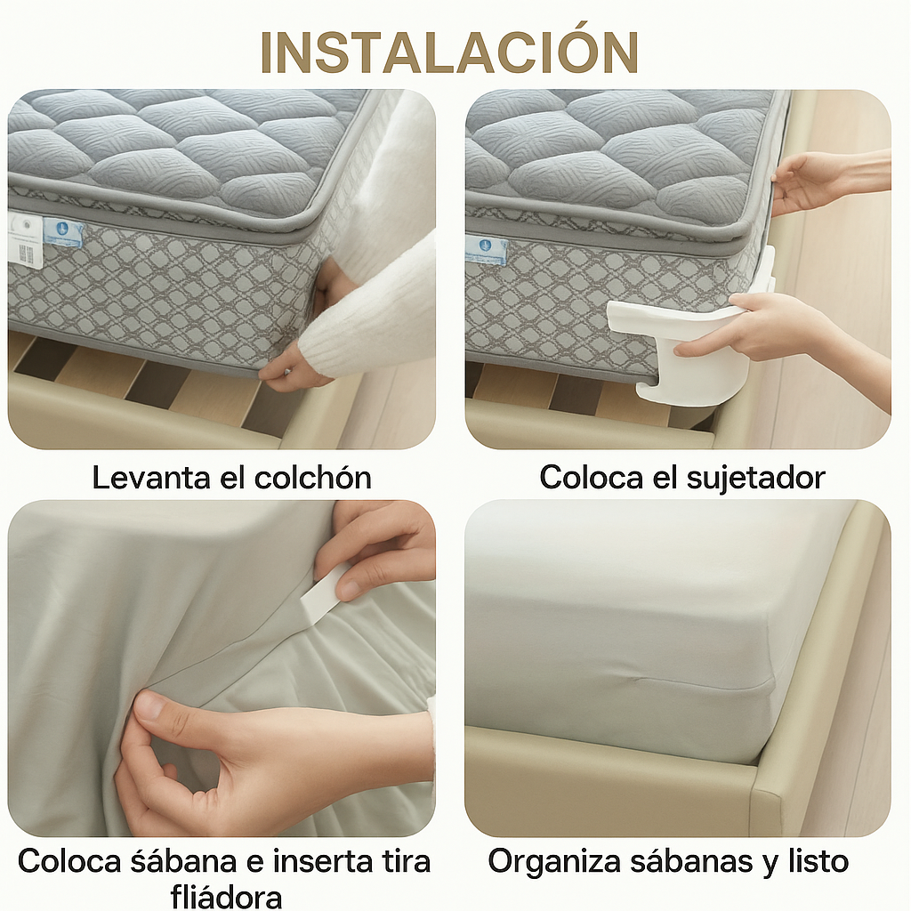 Clips Antideslizantes para Sábanas – Pack x4®