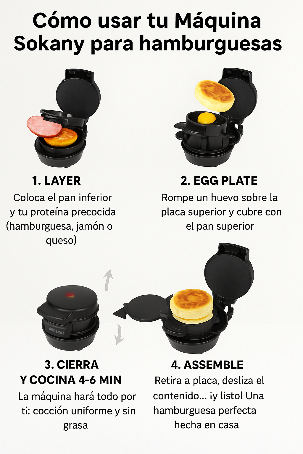 Maquina Para Hacer Hamburguesas Sokany®
