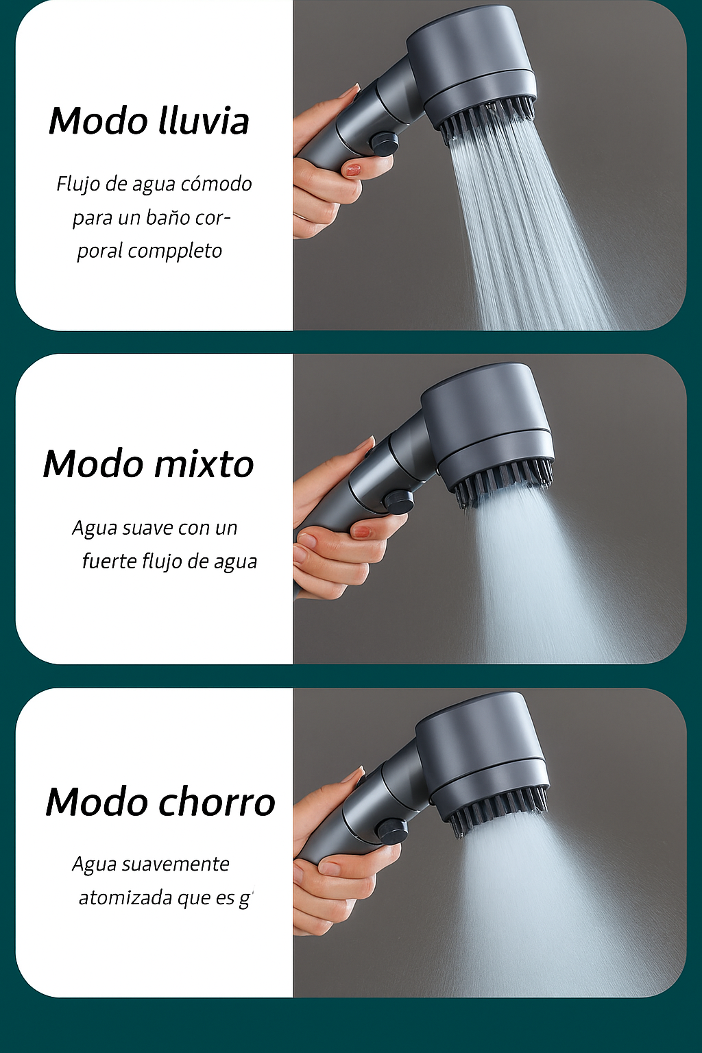 Cabezal Ducha Alta Presion Masajeador®
