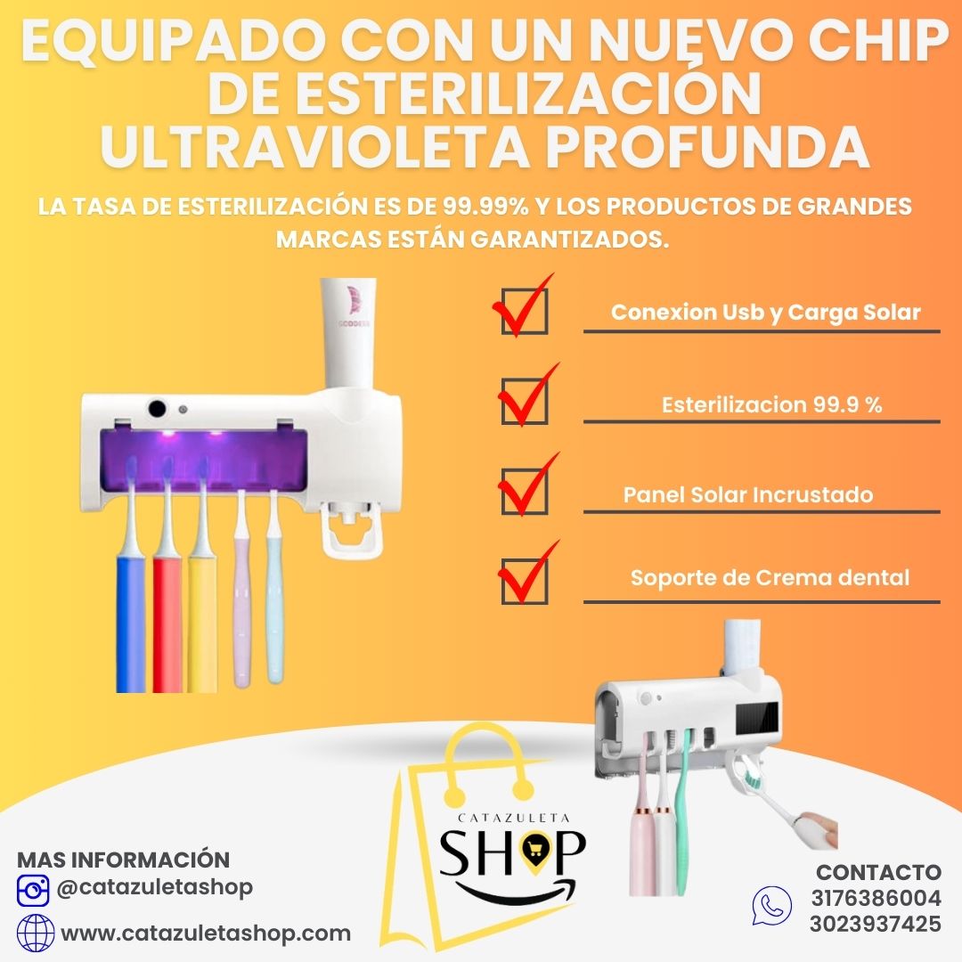Soporte de Cepillos UV: Organizador y Esterilizador