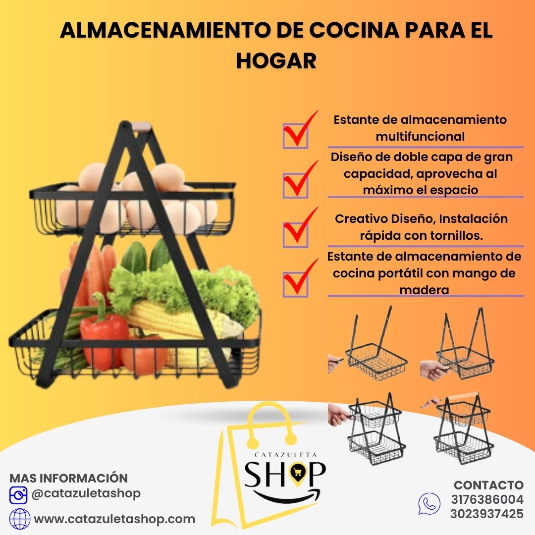 Organizador de Frutas de 2 Niveles