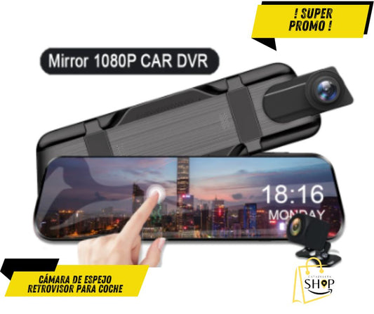 Cámara de espejo retrovisor para coche, grabadora de vídeo con pantalla táctil®