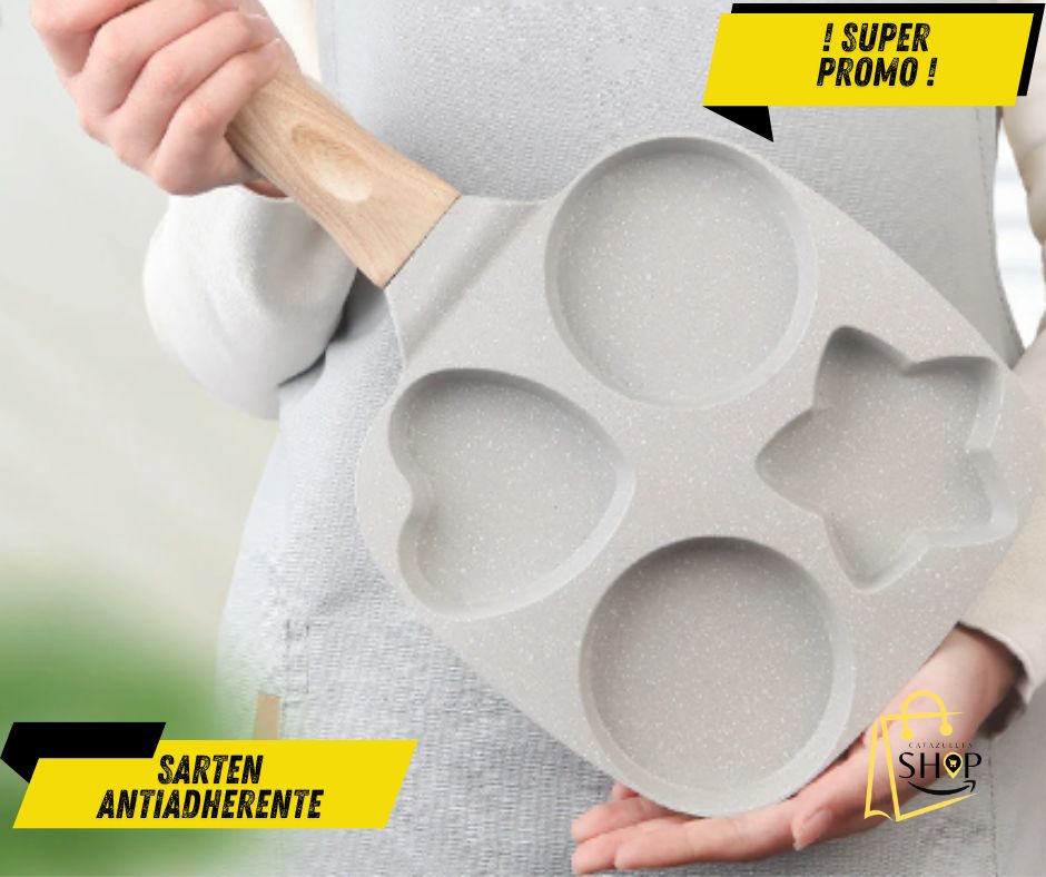 Sartén antiadherente para desayuno 4 en 1®