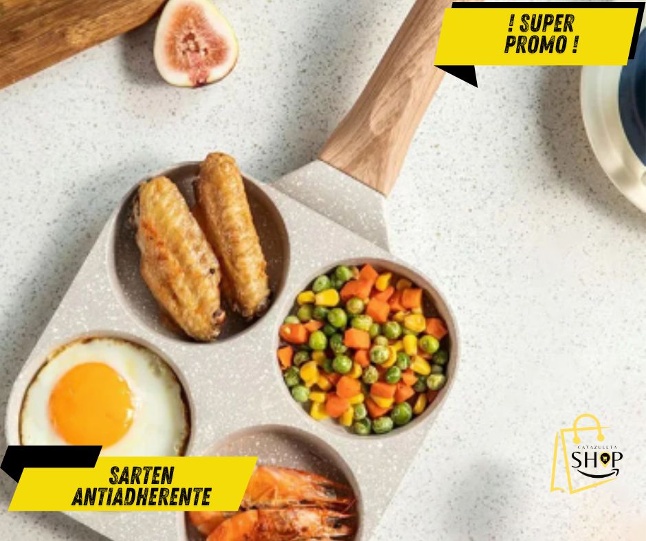 Sartén antiadherente para desayuno 4 en 1®