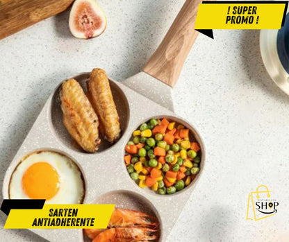 Sartén antiadherente para desayuno 4 en 1®