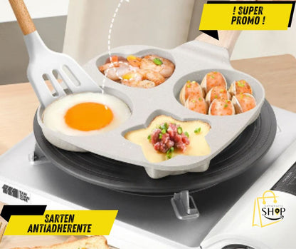 Sartén antiadherente para desayuno 4 en 1®