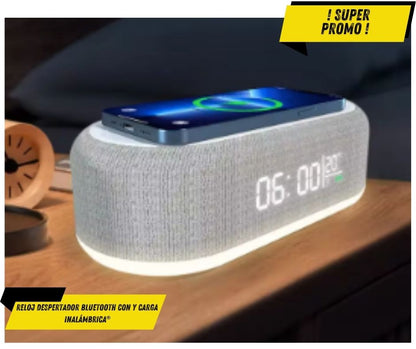 Reloj Despertador Bluetooth con Carga Inalámbrica®