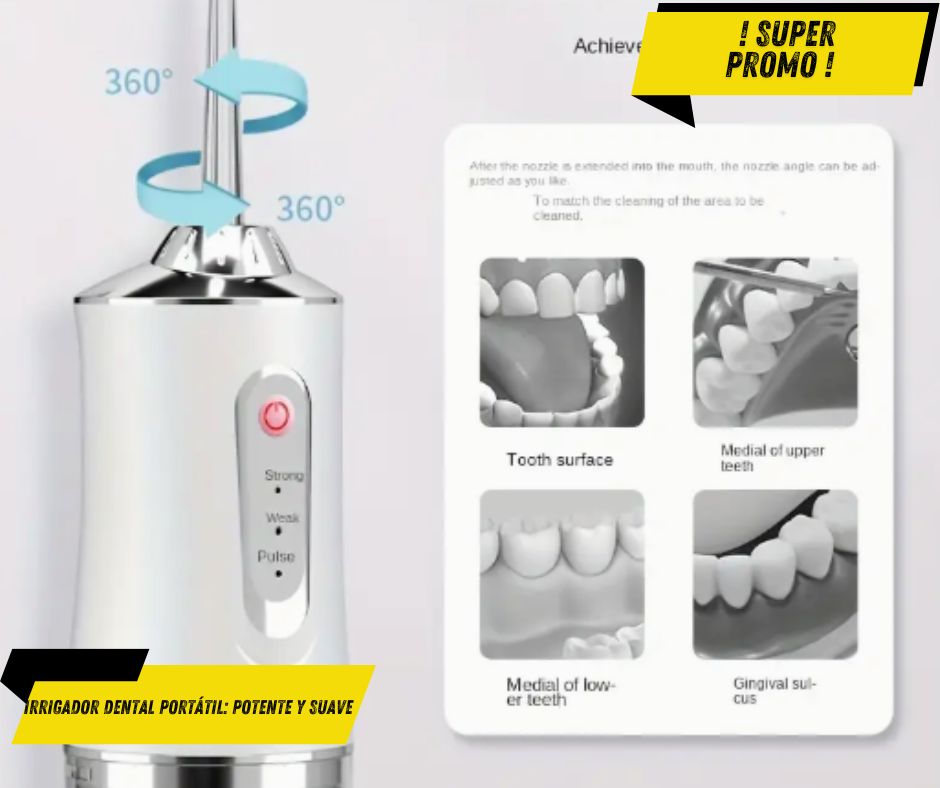 Irrigador Dental Portátil: Potente y Suave®