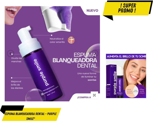 Espuma Blanqueadora Dental - Purple Smile®