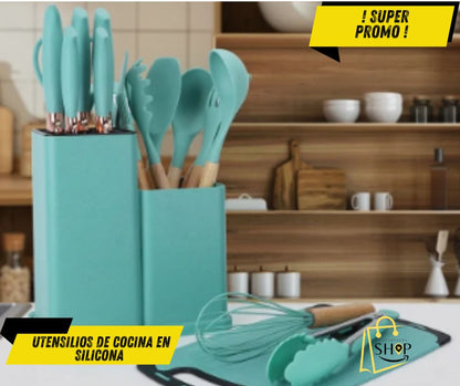 Juego de utensilios de silicona para el hogar, utensilios de cocina resistentes al calor ®