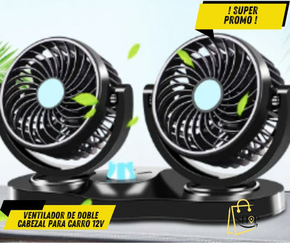 Ventilador de doble cabezal para carro 12V Double fan ®