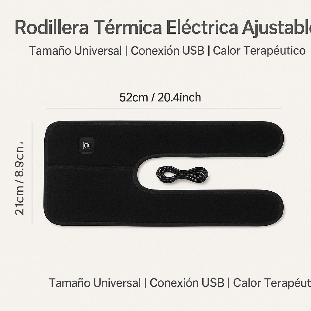 Rodillera Térmica Eléctrica Ajustable USB®