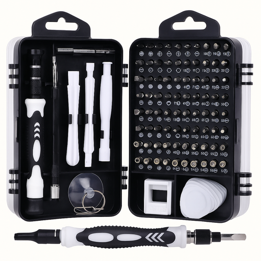 Kit de Destornilladores de Precisión 115 en 1 – Magnético y Multifuncional®