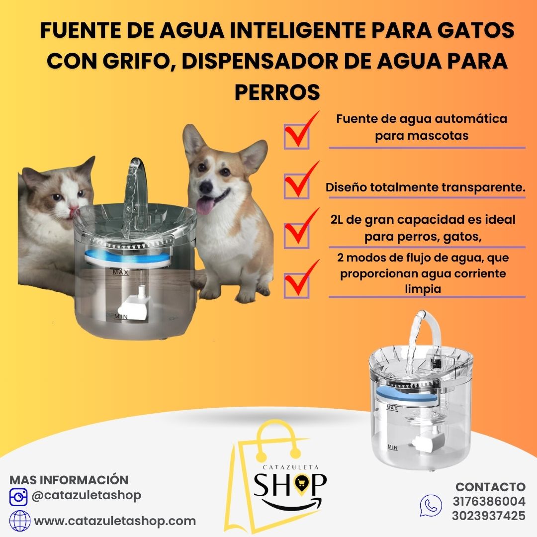 Fuente de Agua 2 en 1 para Mascotas