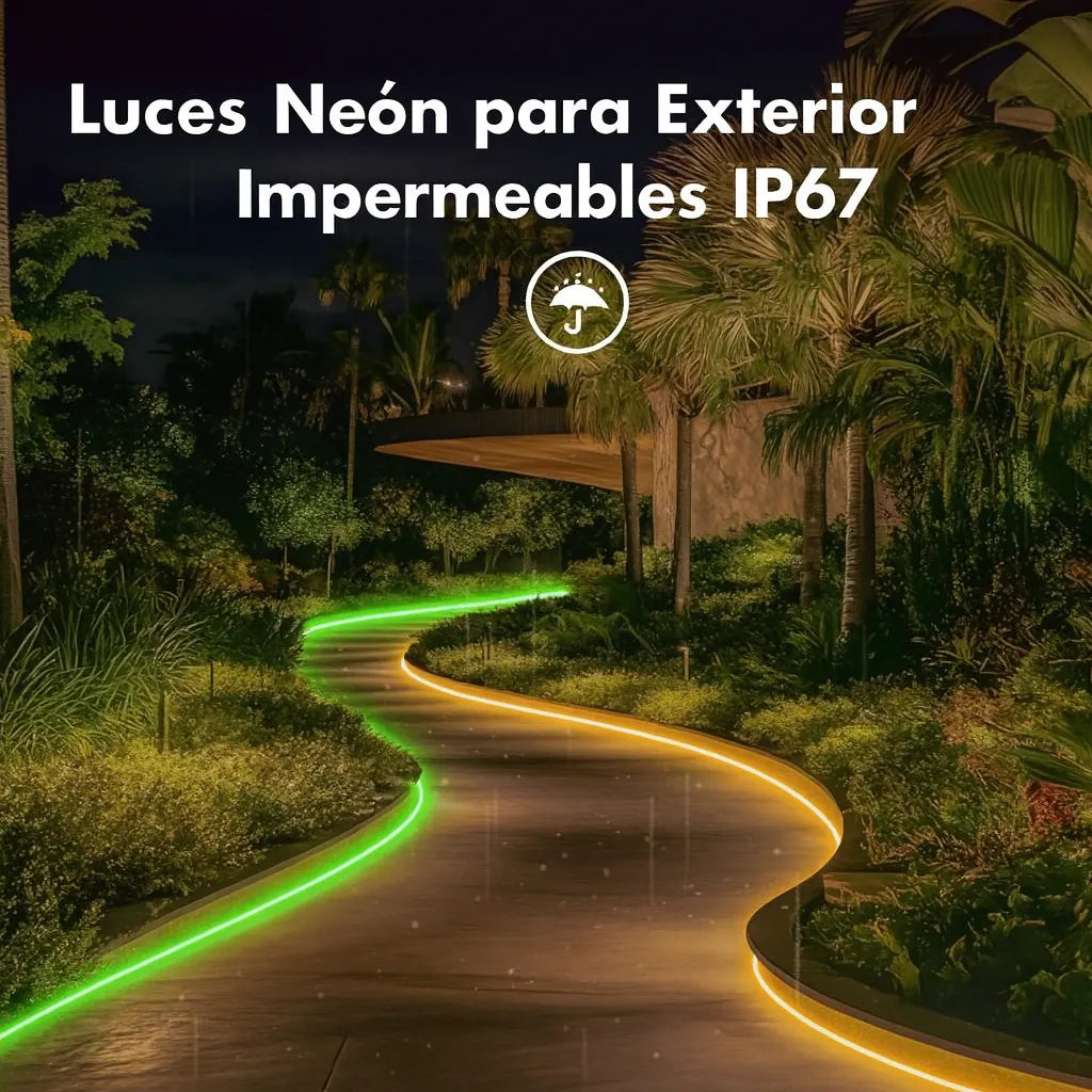 Manguera LED Neón 10 m Exterior – Multicolor, Impermeable y Rítmica®