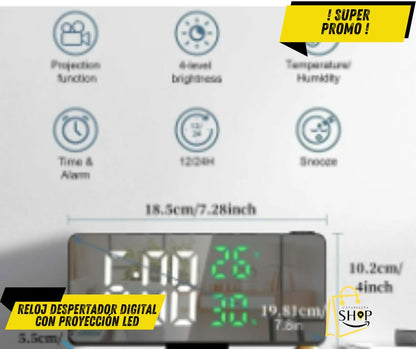 Reloj despertador Digital con proyección Digital alarm clock ®